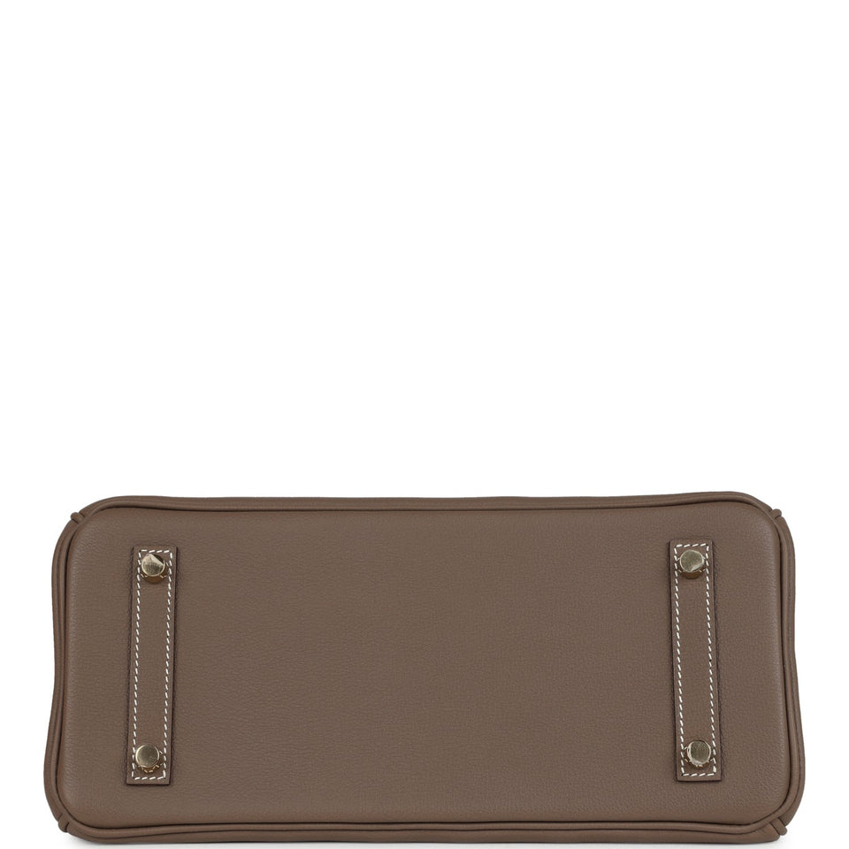 Hermes Shoulder Birkin Light 29 Etoupe Evercolor Gold Hardware