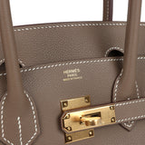 Hermes Shoulder Birkin Light 29 Etoupe Evercolor Gold Hardware