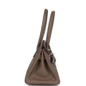 Hermes Shoulder Birkin Light 29 Etoupe Evercolor Palladium Hardware