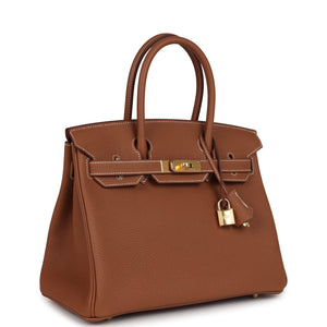 Hermes Birkin 30 Gold Togo Gold Hardware