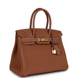 Hermes Birkin 30 Gold Togo Gold Hardware