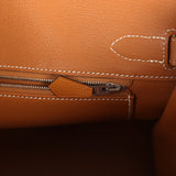 Preowned Hermes Birkin 30 Toffee Epsom Palladium Hardware