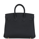 Hermes Birkin 25 Black Togo Gold Hardware