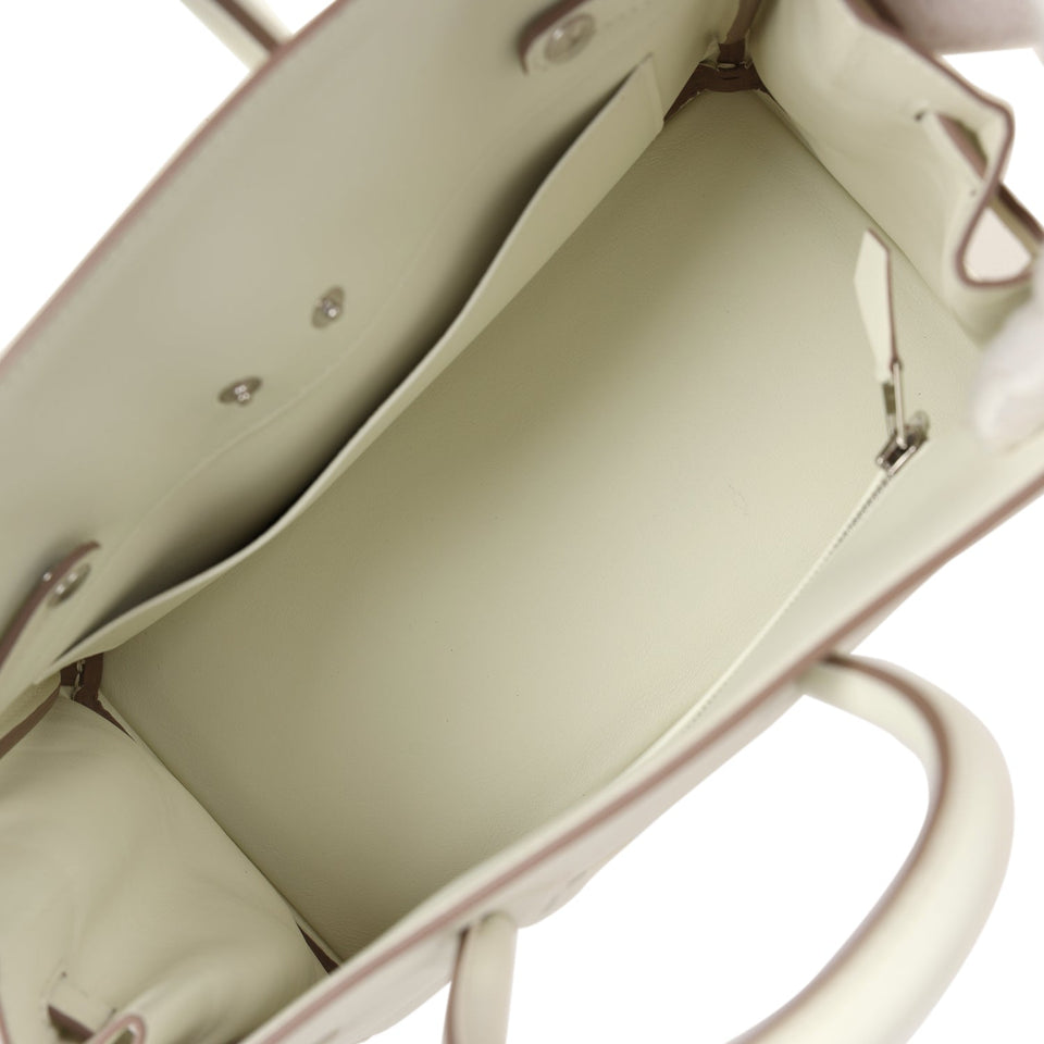 Hermes Birkin Shadow 25 Mushroom Swift Palladium Hardware