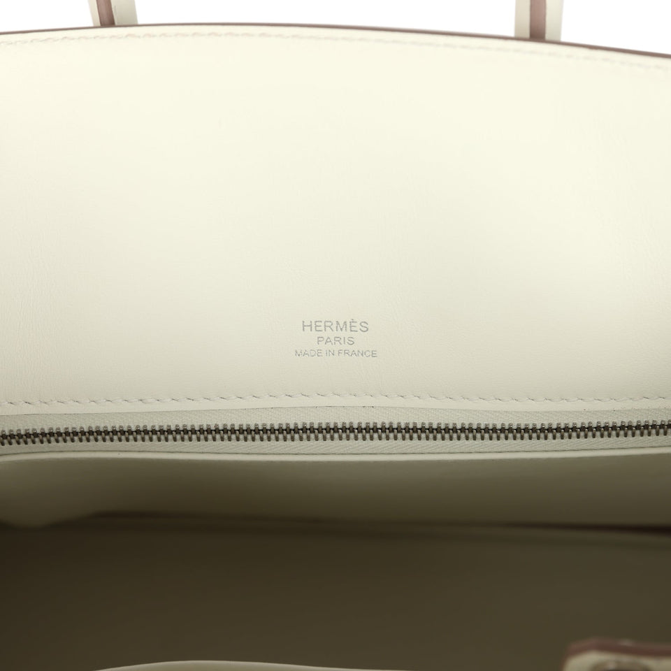 Hermes Birkin Shadow 25 Mushroom Swift Palladium Hardware