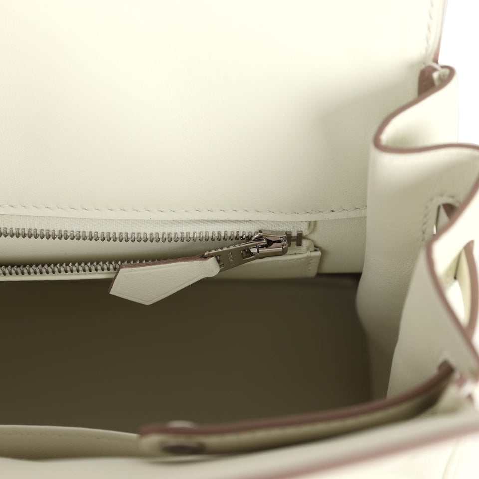 Hermes Birkin Shadow 25 Mushroom Swift Palladium Hardware