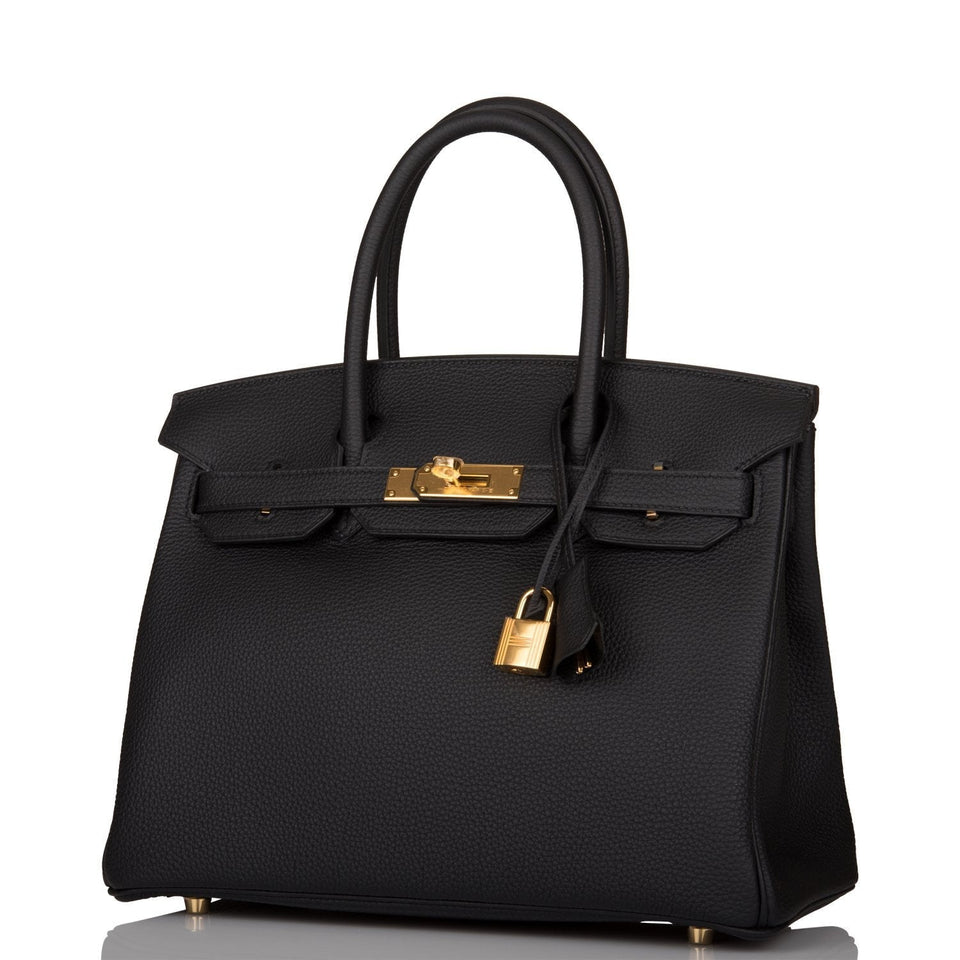 Hermes Birkin 30 Black Togo Gold Hardware