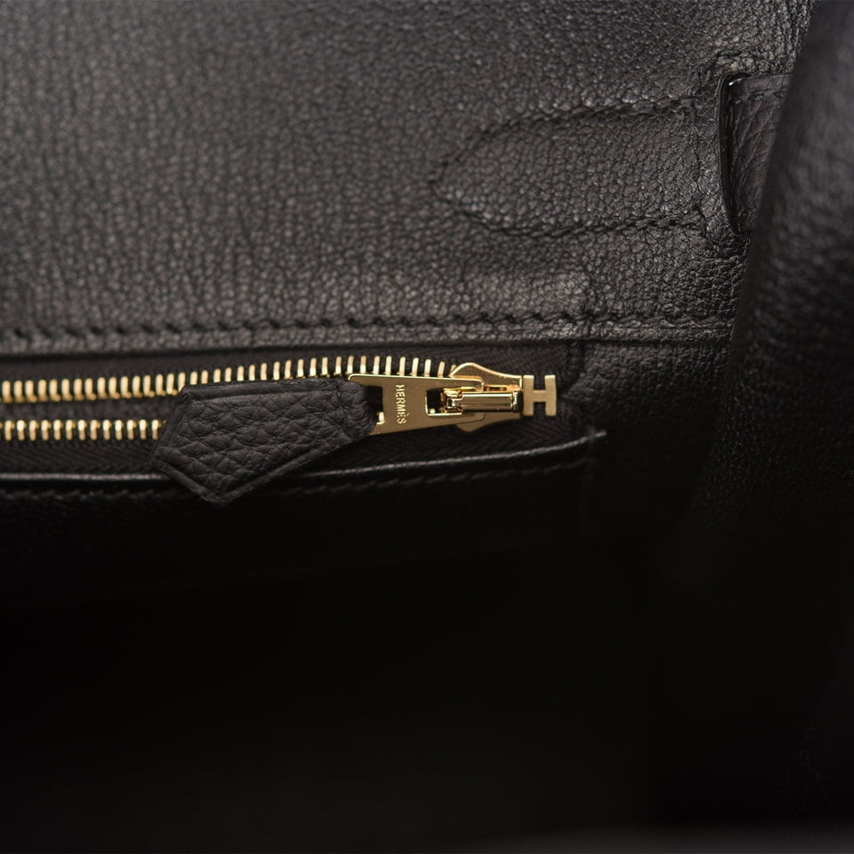 Hermes Birkin 30 Black Togo Gold Hardware