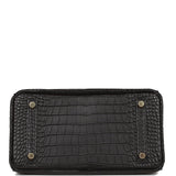 Hermes Birkin 25 Black Matte Alligator Gold Hardware