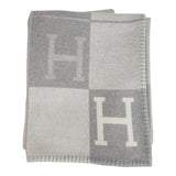 Hermes "Classic Avalon" Ecru and Gris Clair Blanket