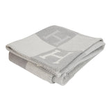 Hermes "Classic Avalon" Ecru and Gris Clair Blanket