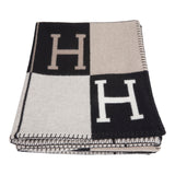 Hermes "Avalon III" Gris and Black Blanket