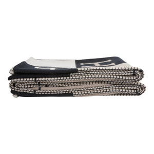 Hermes "Avalon III" Gris and Black Blanket