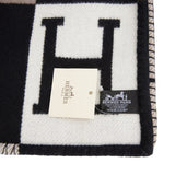 Hermes "Avalon III" Gris and Black Blanket