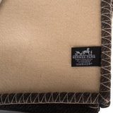 Hermes "H Casaque" Ecru and Carbone Blanket