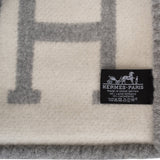 Hermes "Classic Avalon" Ecru and Gris Clair Blanket