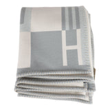 Hermes "Ithaque" Gris and Perle Blanket