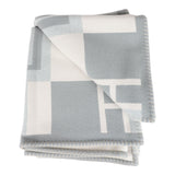 Hermes "Ithaque" Gris and Perle Blanket