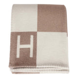 Hermes "Avalon Vibration" Ecru and Natural Blanket