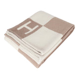 Hermes "Avalon Vibration" Ecru and Natural Blanket