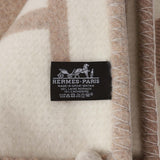 Hermes "Avalon Vibration" Ecru and Natural Blanket