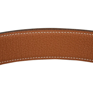 Hermes 32mm Reversible Black/Gold Constance H Belt 80cm Brushed Gold Buckle