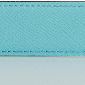 Hermes 32mm Reversible Bleu Indigo/Bleu Atoll Constance H Belt 75cm Guilloche Gold Buckle