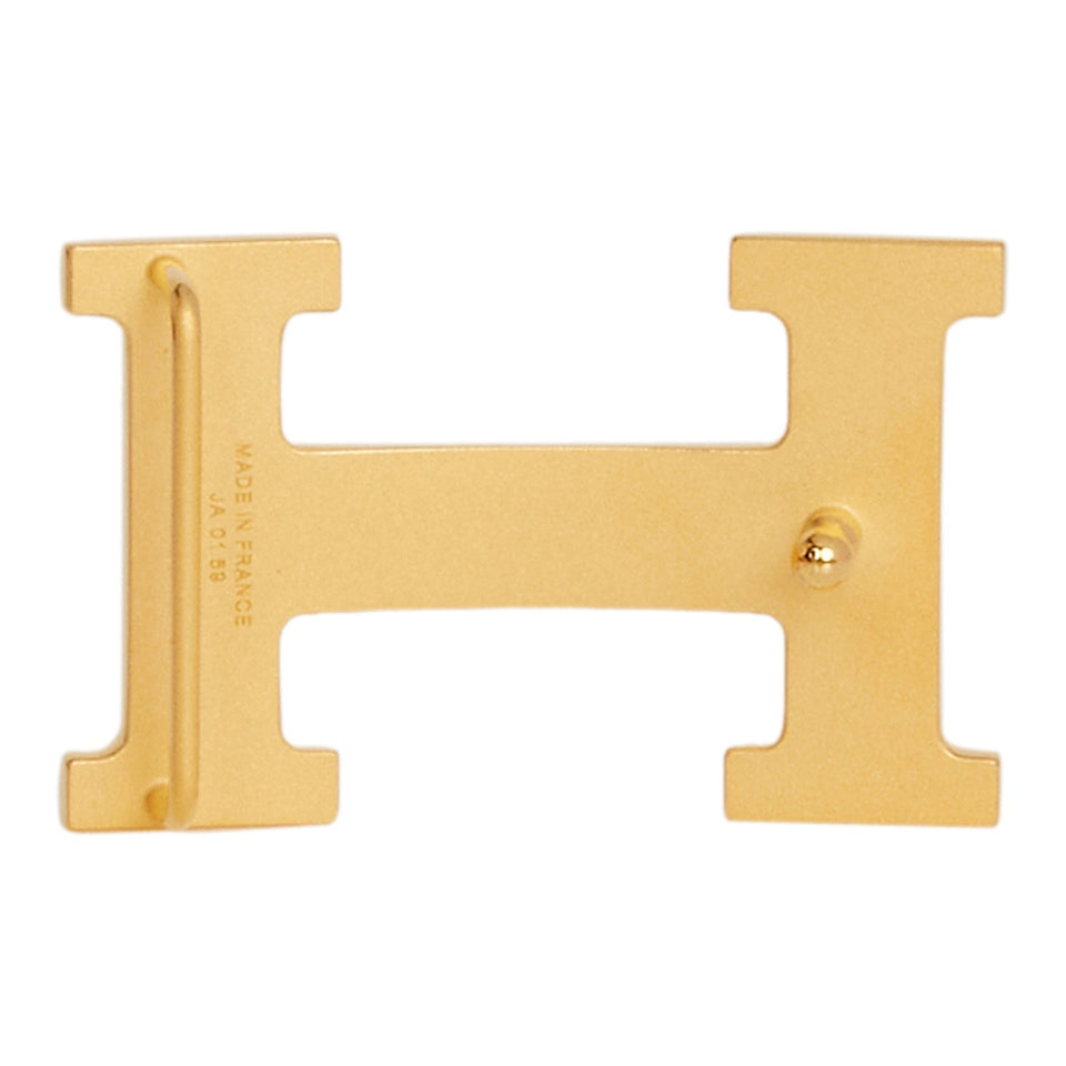 Hermes 32mm Reversible Bleu Indigo/Bleu Atoll Constance H Belt 75cm Guilloche Gold Buckle