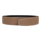 Hermes 32mm Reversible Etoupe/Black Constance H Belt 75cm Brushed Gold Buckle