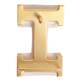 Hermes 32mm Reversible White/Etoupe Constance H Belt 90cm Gold Buckle