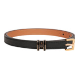 Hermes Pop H Belt 15mm Black Epsom Rose Gold 80cm