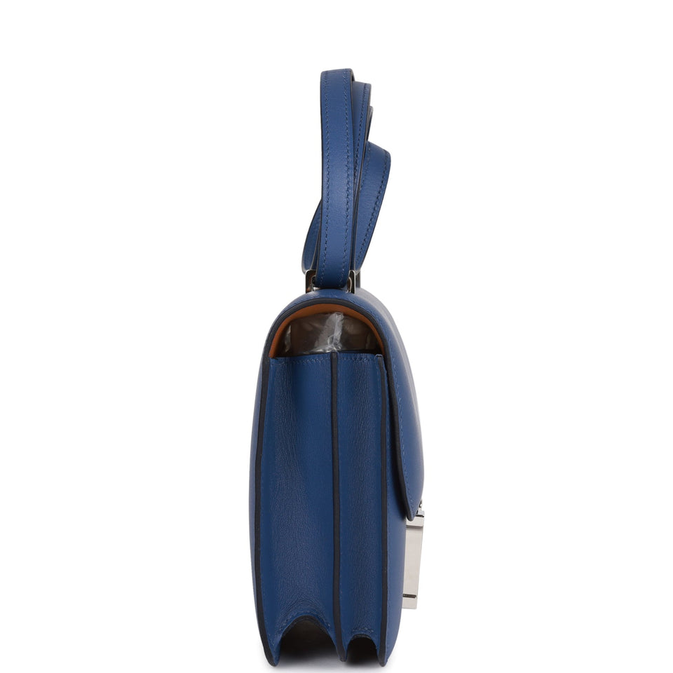 Hermes Constance 18 Bleu Brighton Verso Evercolor Palladium Hardware