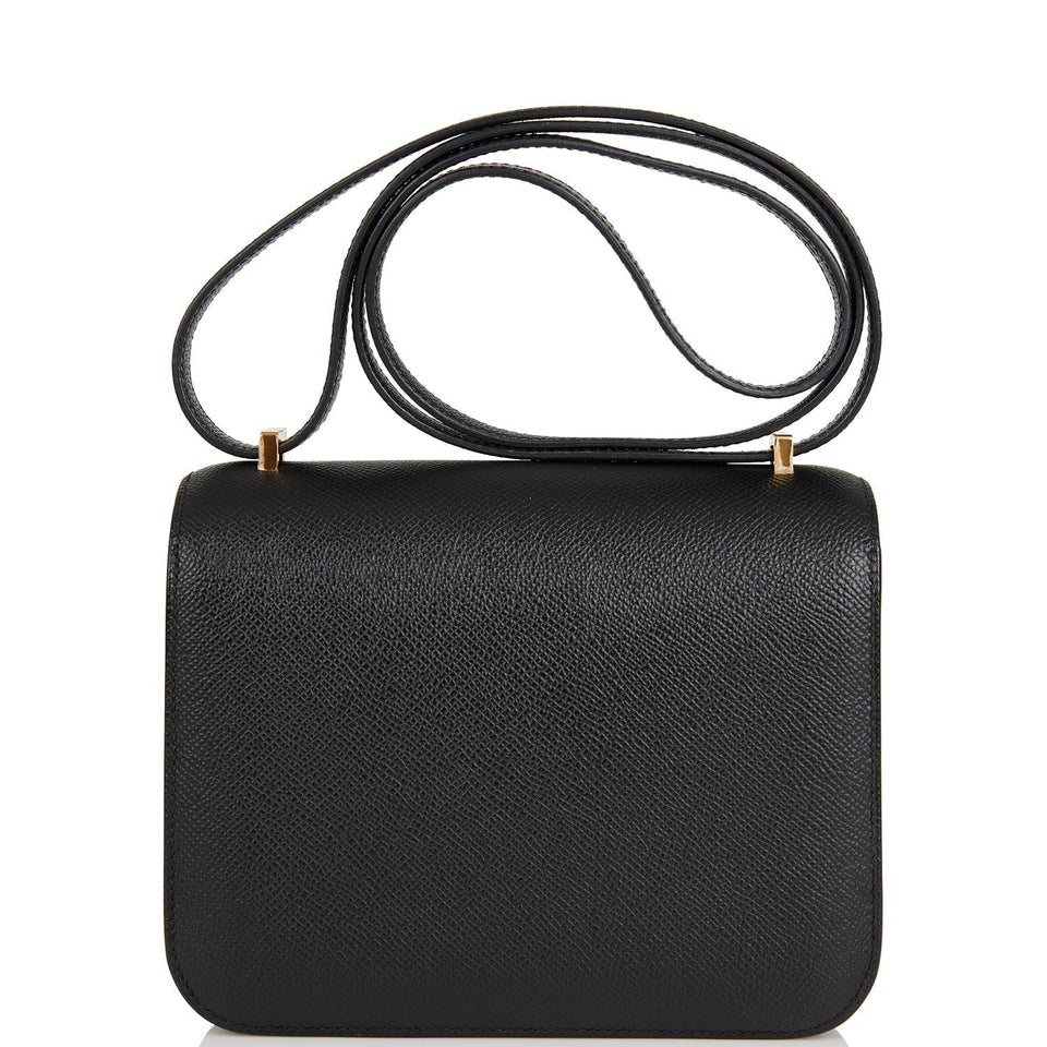 Hermes Constance 18 Black Epsom Gold Hardware