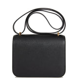 Hermes Constance 18 Black Epsom Gold Hardware