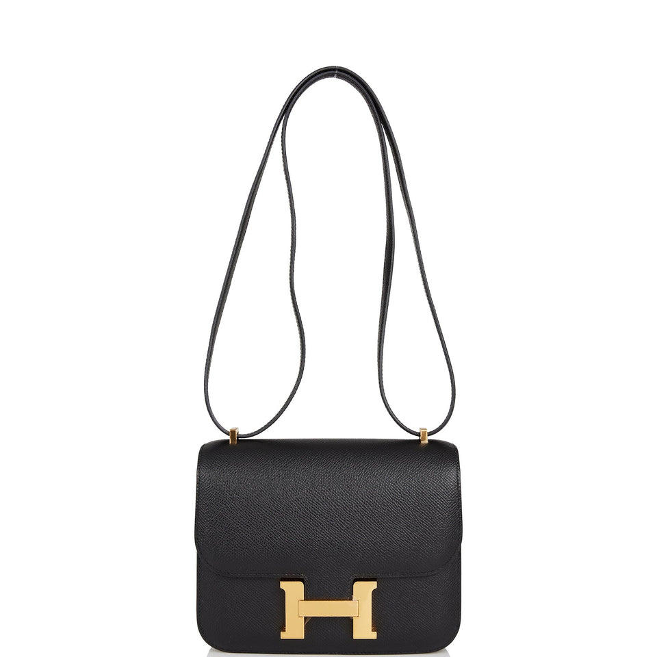 Hermes Constance 18 Black Epsom Gold Hardware