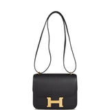 Hermes Constance 18 Black Epsom Gold Hardware