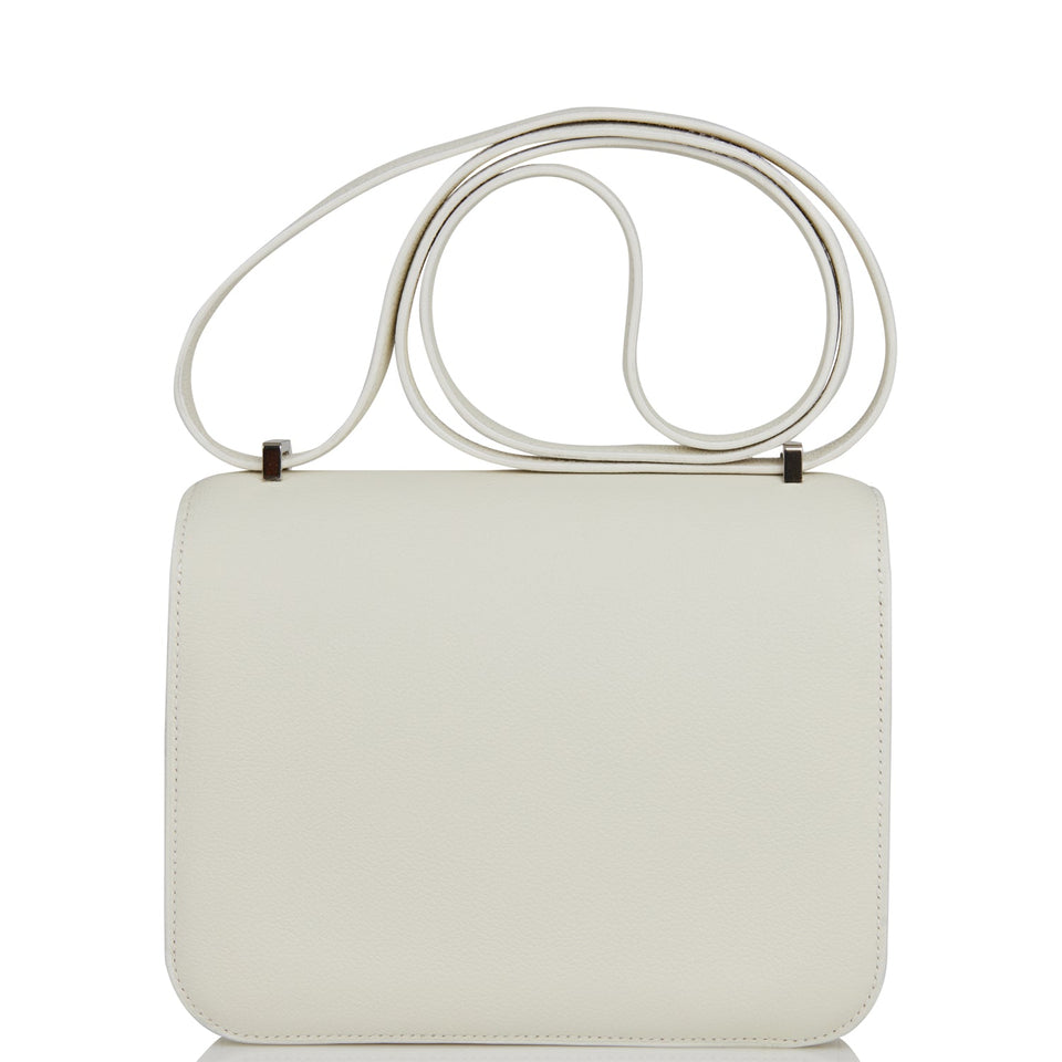 Hermes Constance 18 White Evercolor Palladium Hardware