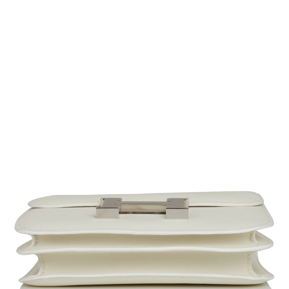 Hermes Constance 18 White Evercolor Palladium Hardware