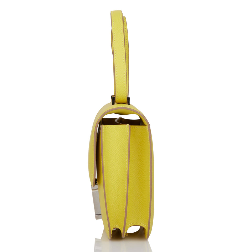 Hermes Constance 18 Lime Epsom Palladium Hardware