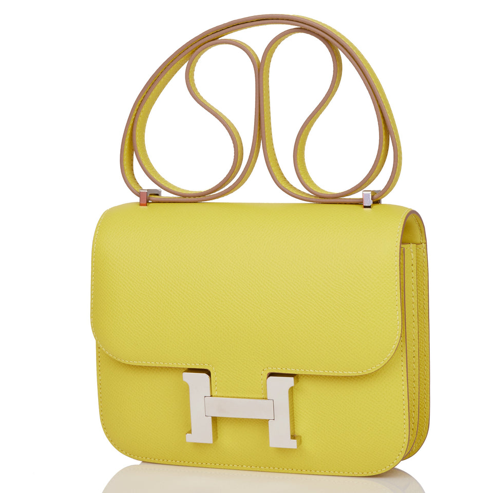 Hermes Constance 18 Lime Epsom Palladium Hardware