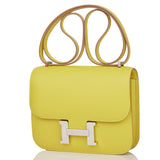 Hermes Constance 18 Lime Epsom Palladium Hardware
