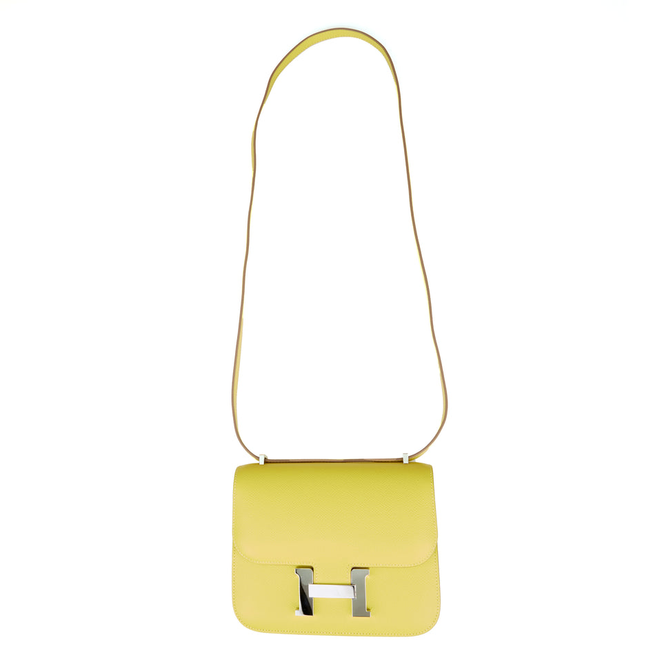 Hermes Constance 18 Lime Epsom Palladium Hardware