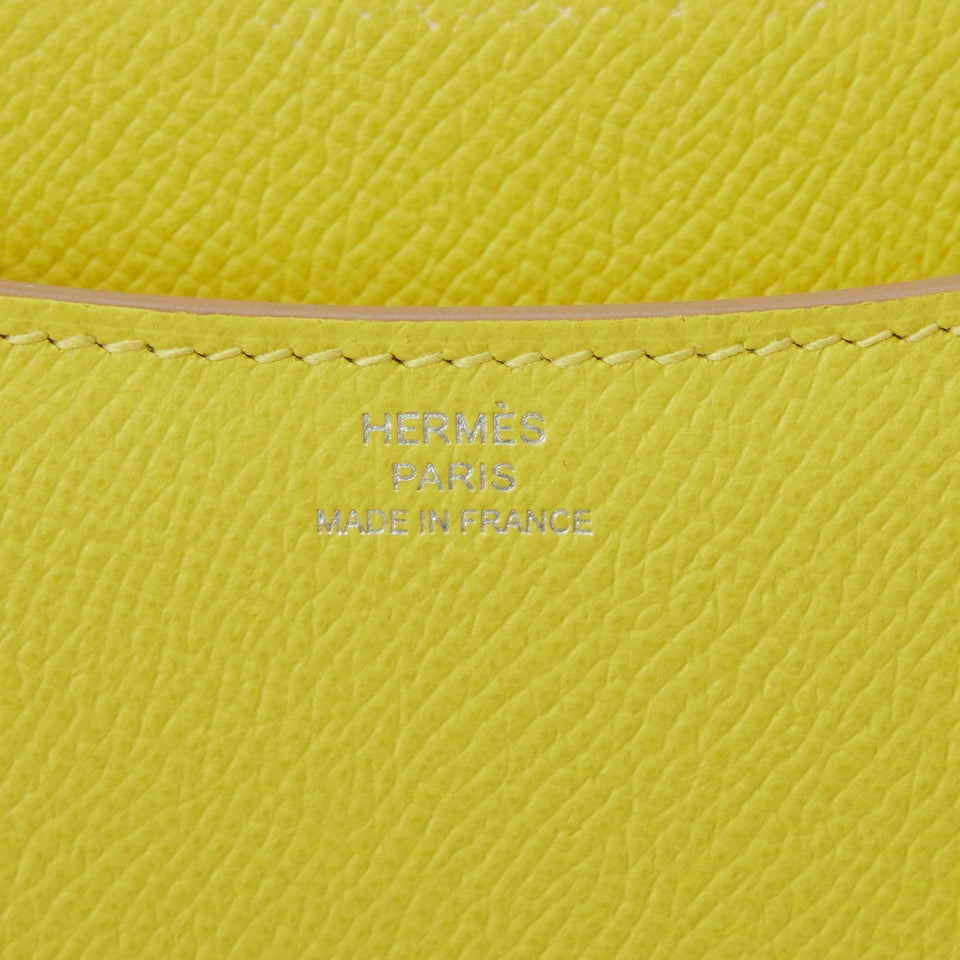 Hermes Constance 18 Lime Epsom Palladium Hardware