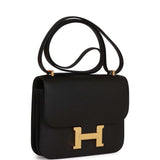 Hermes Constance 18 Black Epsom Gold Hardware