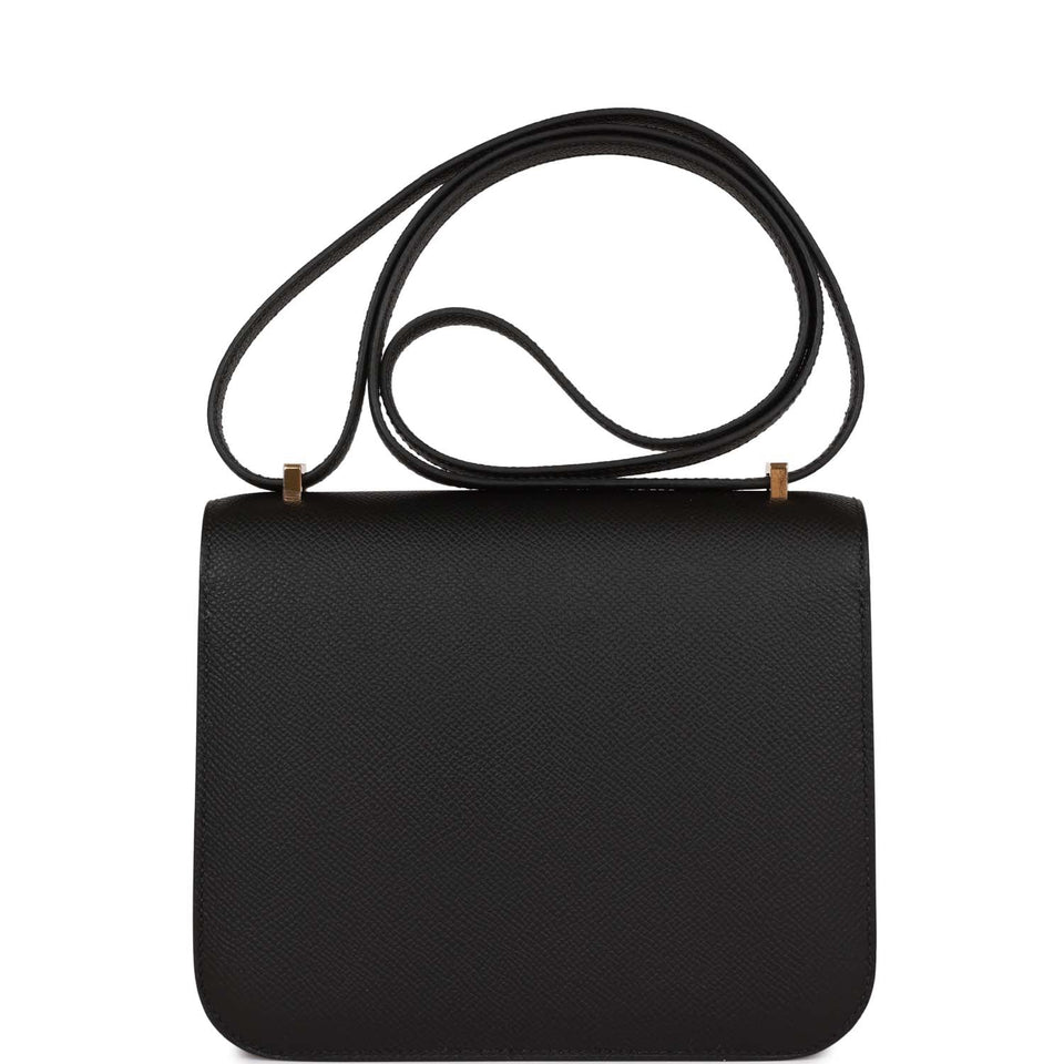 Hermes Constance 18 Black Epsom Gold Hardware