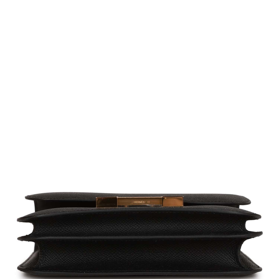 Hermes Constance 18 Black Epsom Gold Hardware