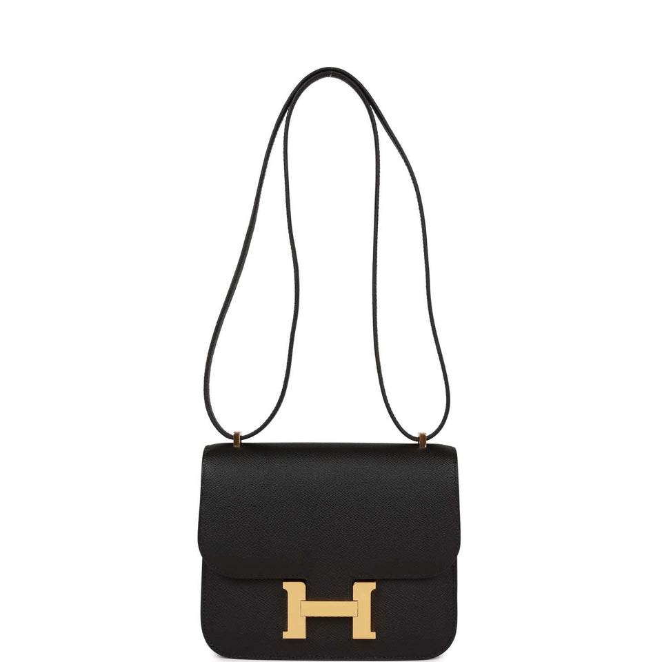 Hermes Constance 18 Black Epsom Gold Hardware