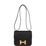 Hermes Constance 18 Black Epsom Gold Hardware
