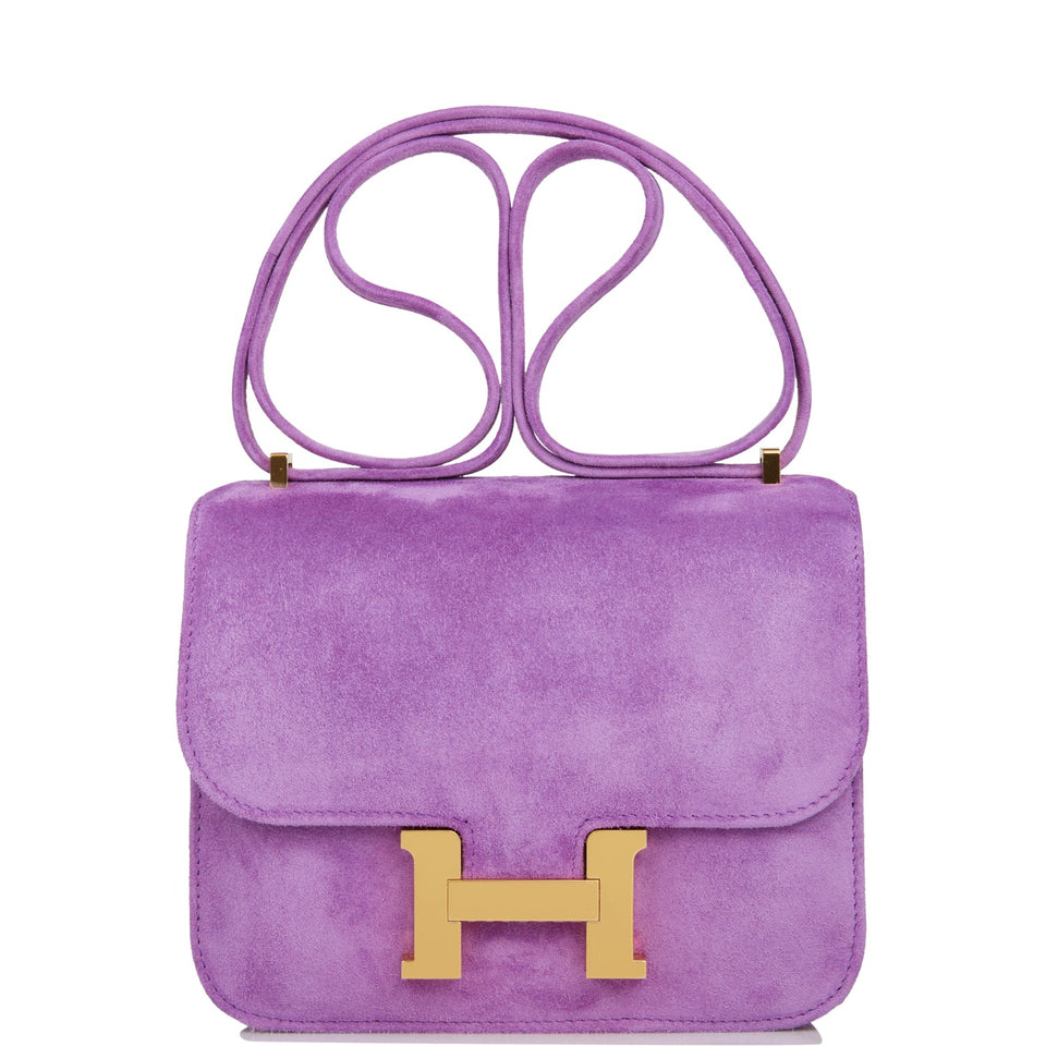 Hermes Constance 18 Violet Doblis Gold Hardware