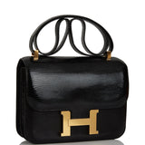 Hermes Constance 24 Black Lizard Niloticus Gold Hardware